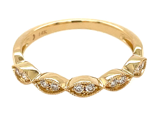 DIAMOND MARQUISE TRIM RING, 14KY (N)