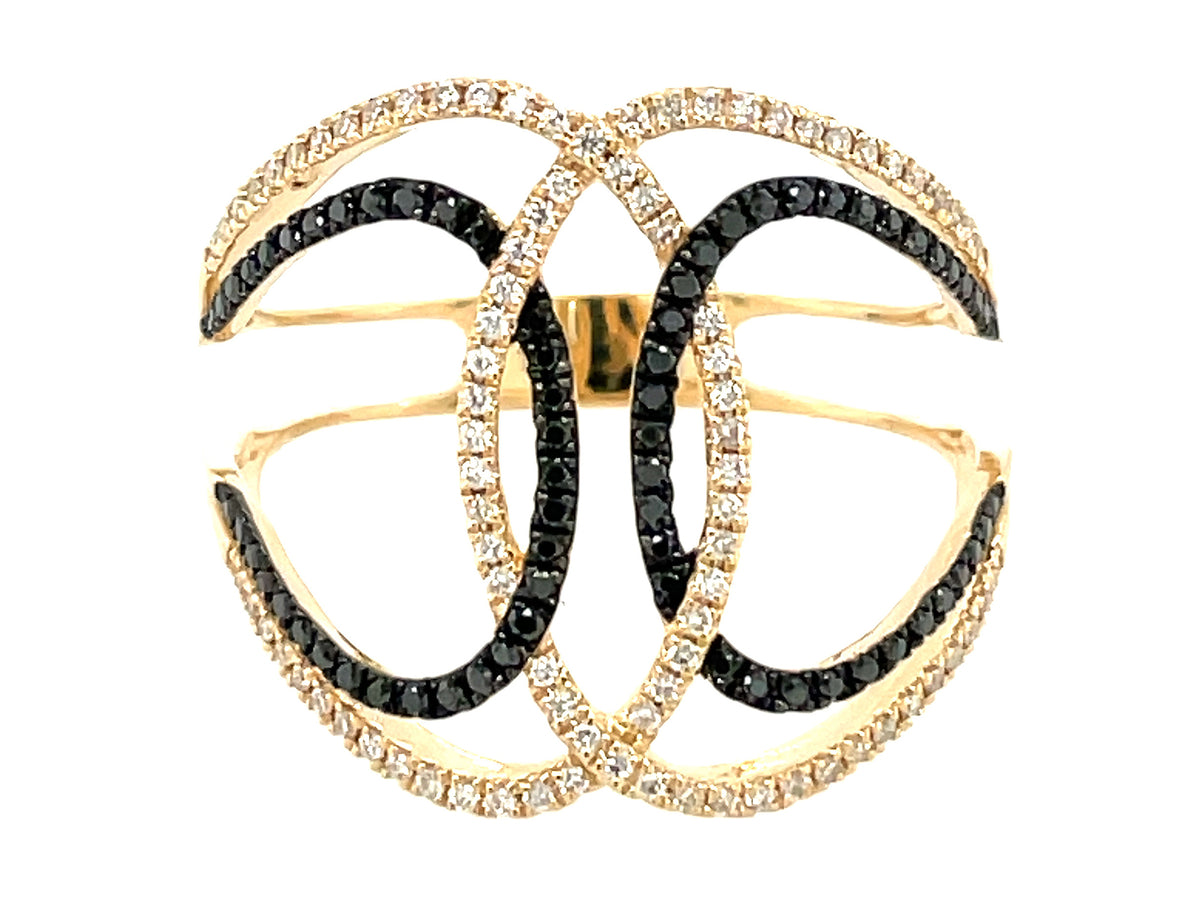 BLACK & WHITE DIAMOND RING