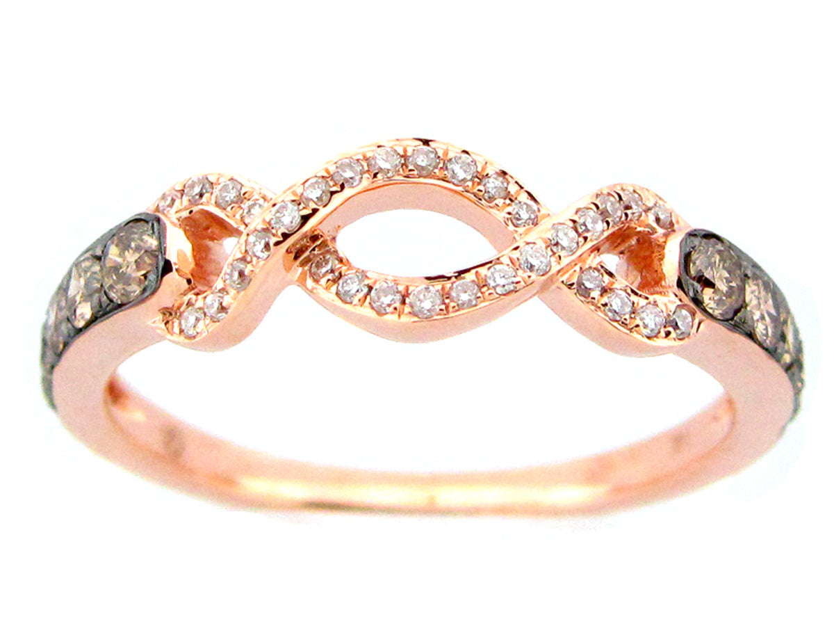 BROWN & WHITE DIAMOND RING