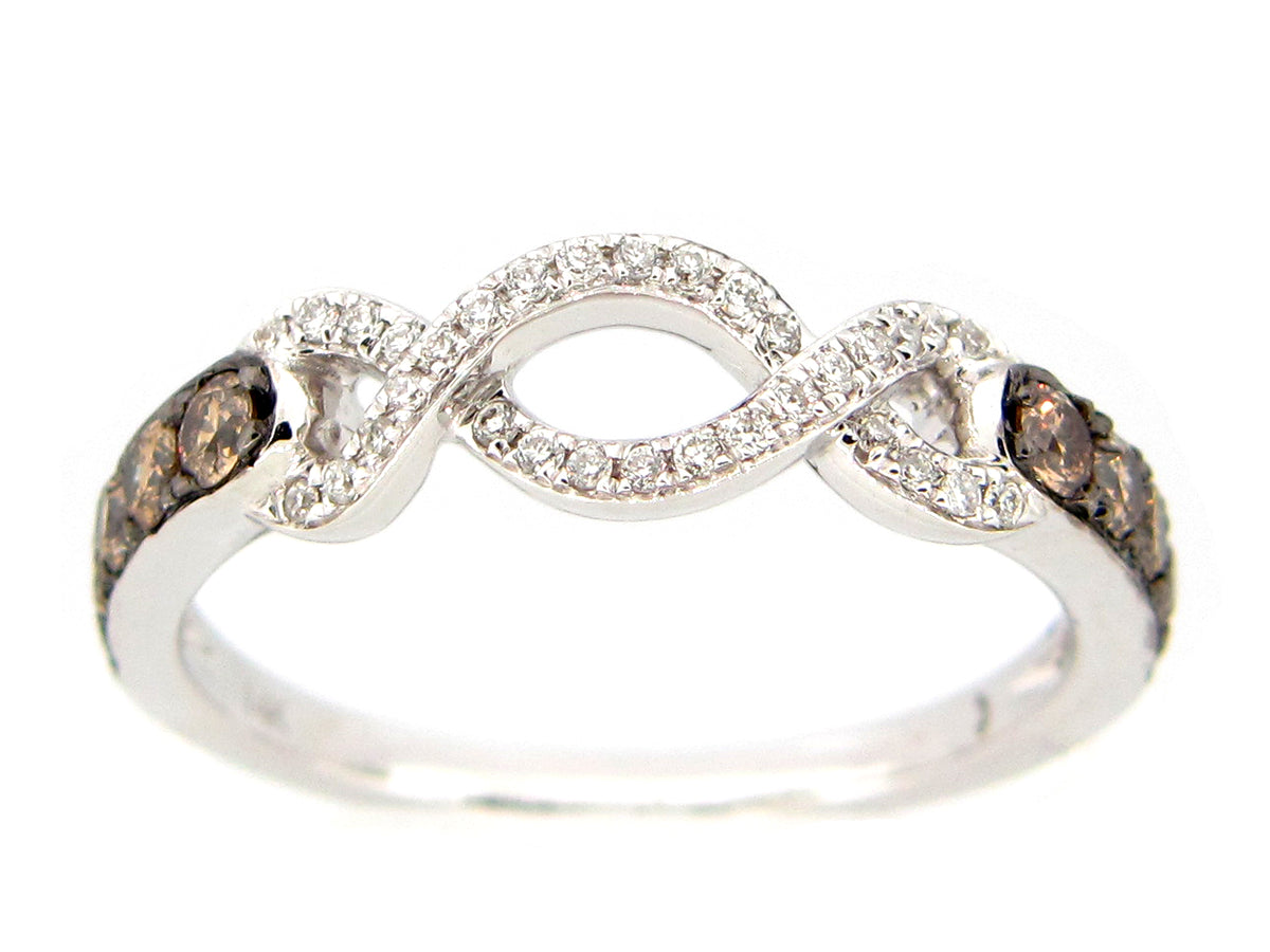 BROWN & WHITE DIAMOND RING