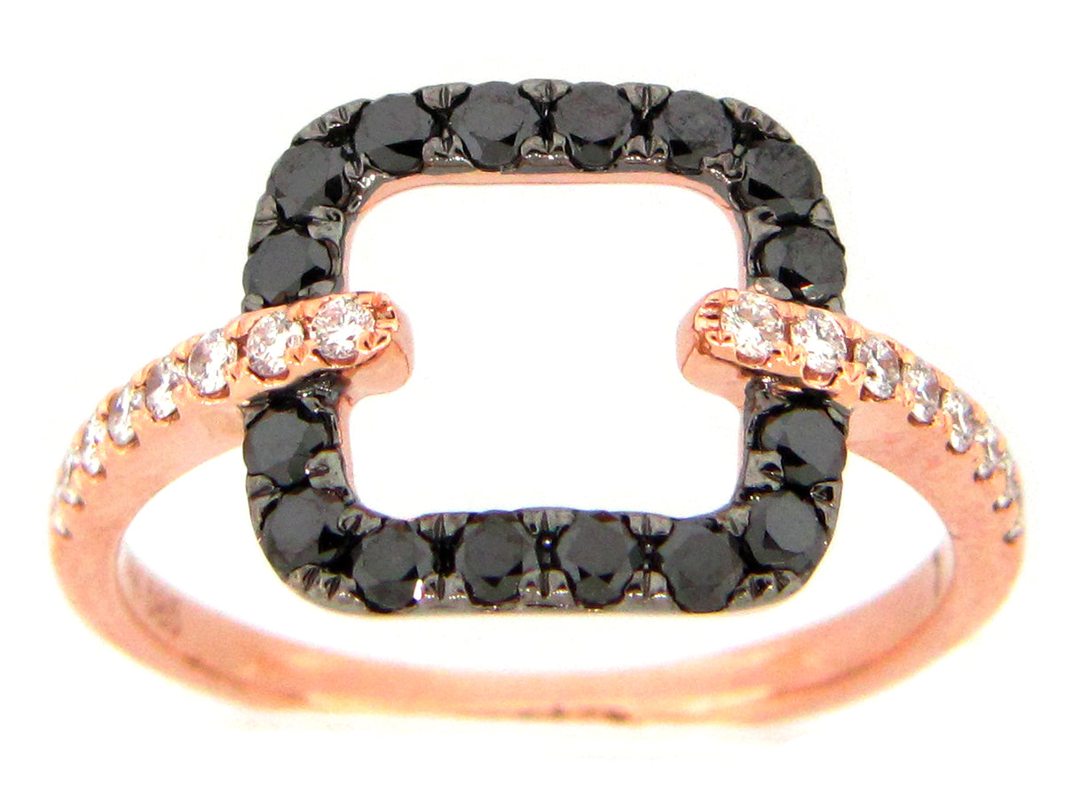 BLACK & WHITE DIAMOND SQUARE RING