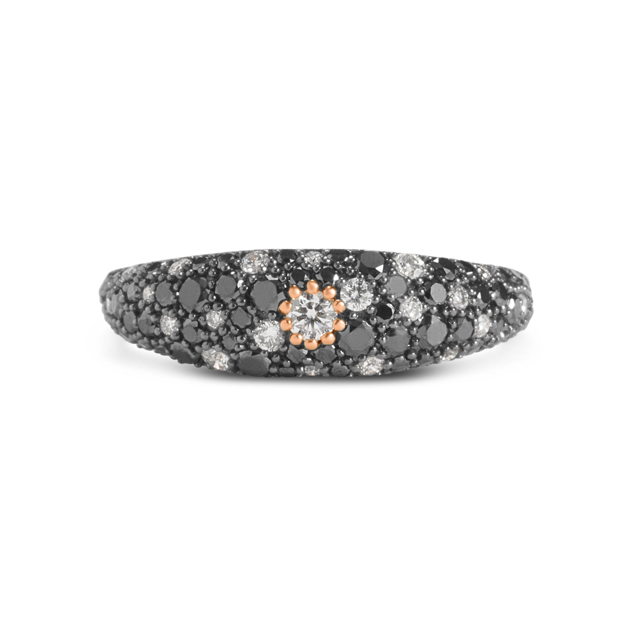 Black & White Diamond Dome Ring