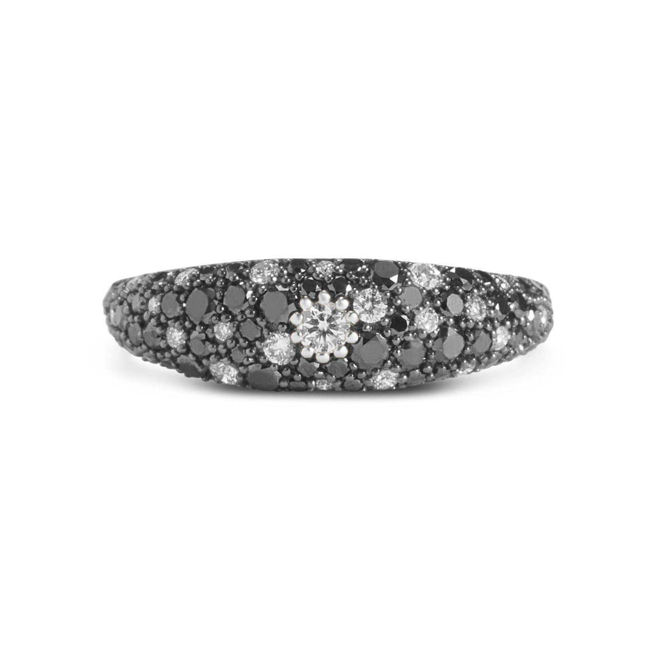 Black & White Diamond Dome Ring