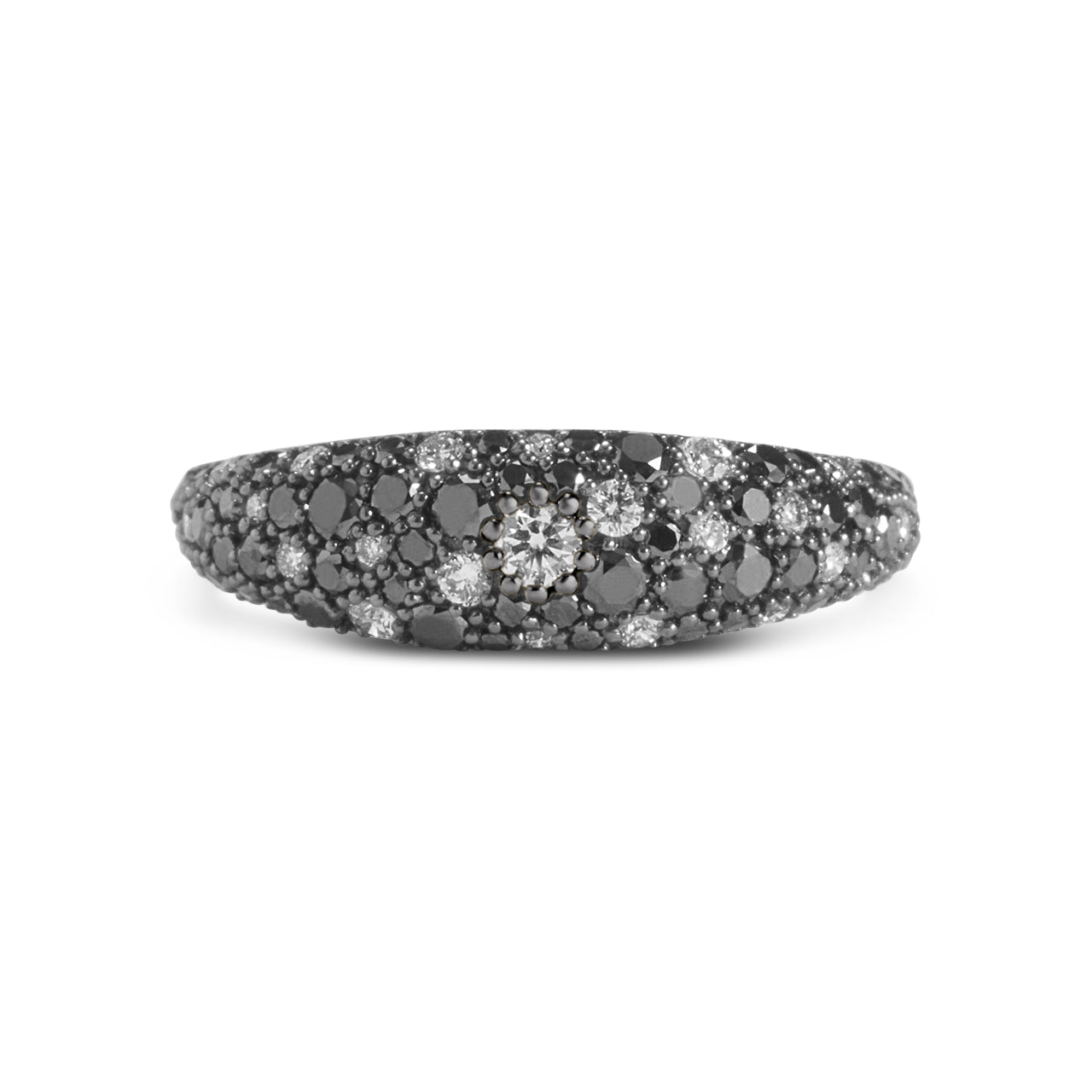 Black & White Diamond Dome Ring