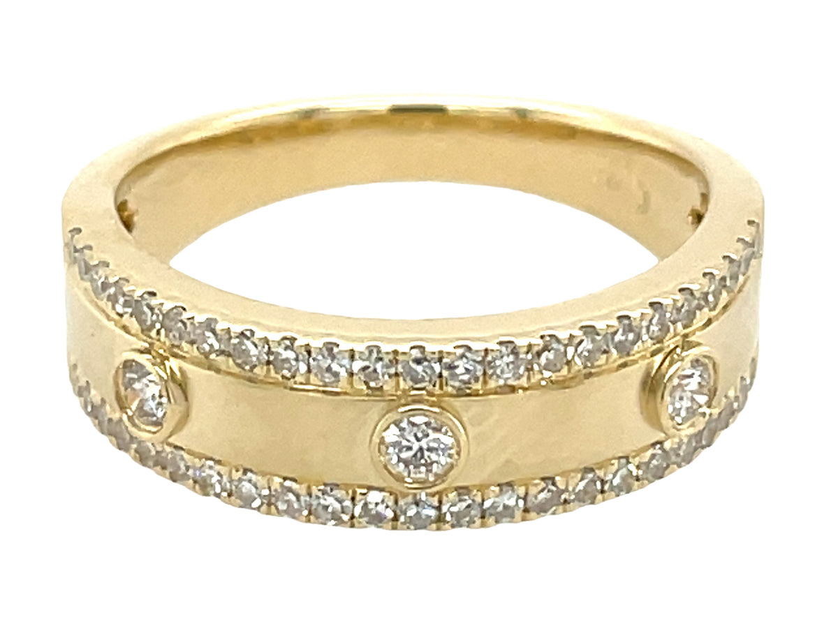 DIAMOND BEZEL & EDGE TRIM RING, 5.7MM, SATIN TOP