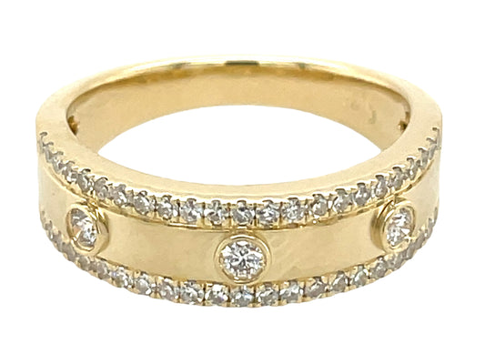 DIAMOND BEZEL & EDGE TRIM RING, 5.7MM, SATIN TOP