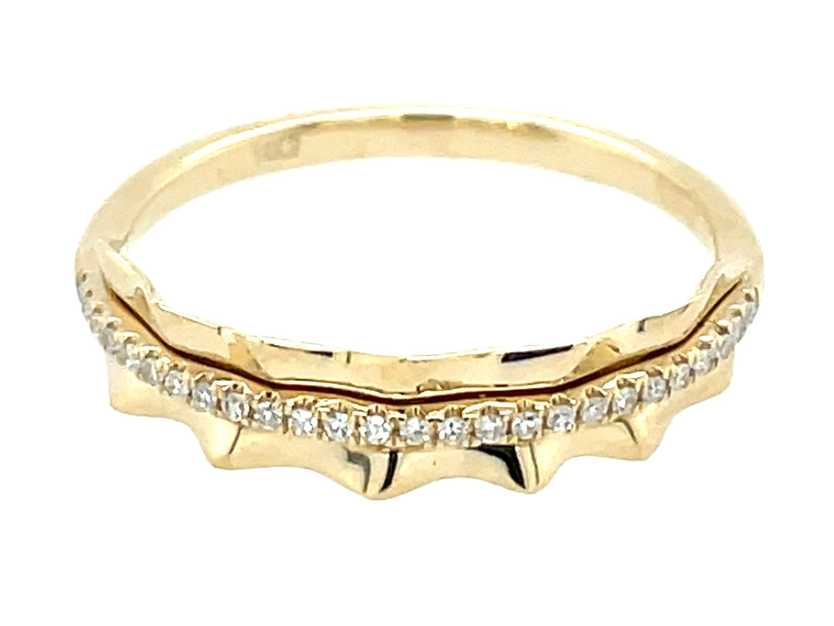 DIAMOND PLEATED RING, 4.5MM
