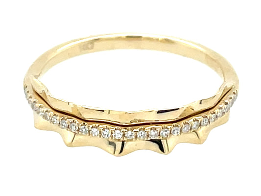 DIAMOND PLEATED RING, 4.5MM