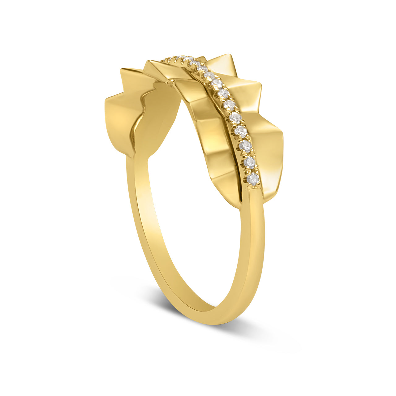 Diamond Pleated 6.7mm Band