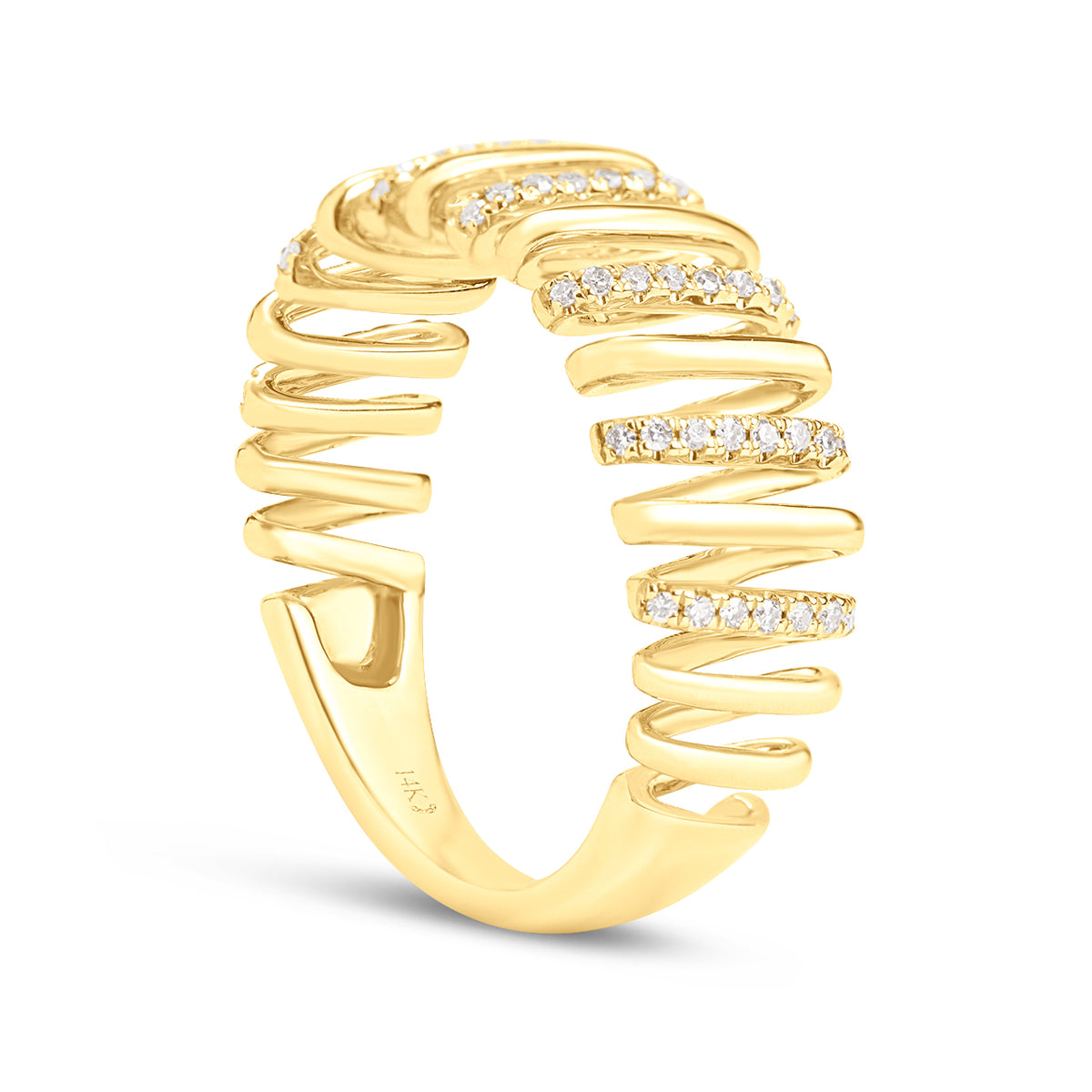 Diamond Coil Ring