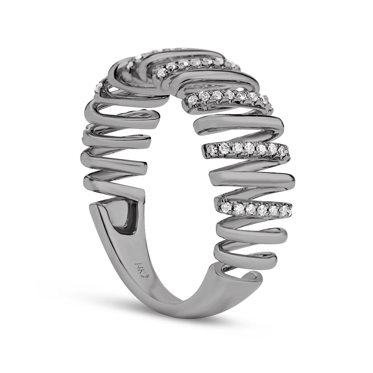 Diamond Coil Ring