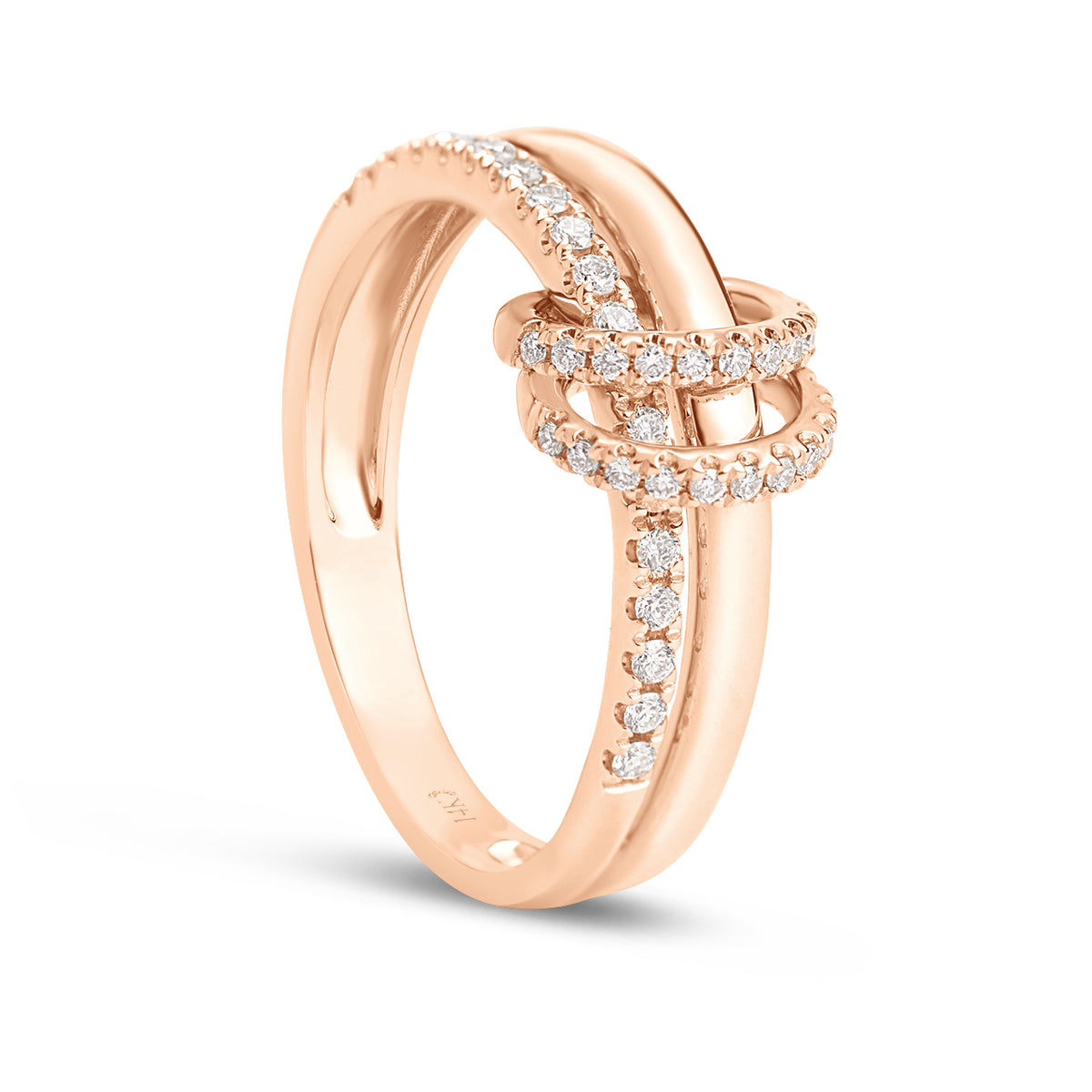 Diamond Duet Link Ring