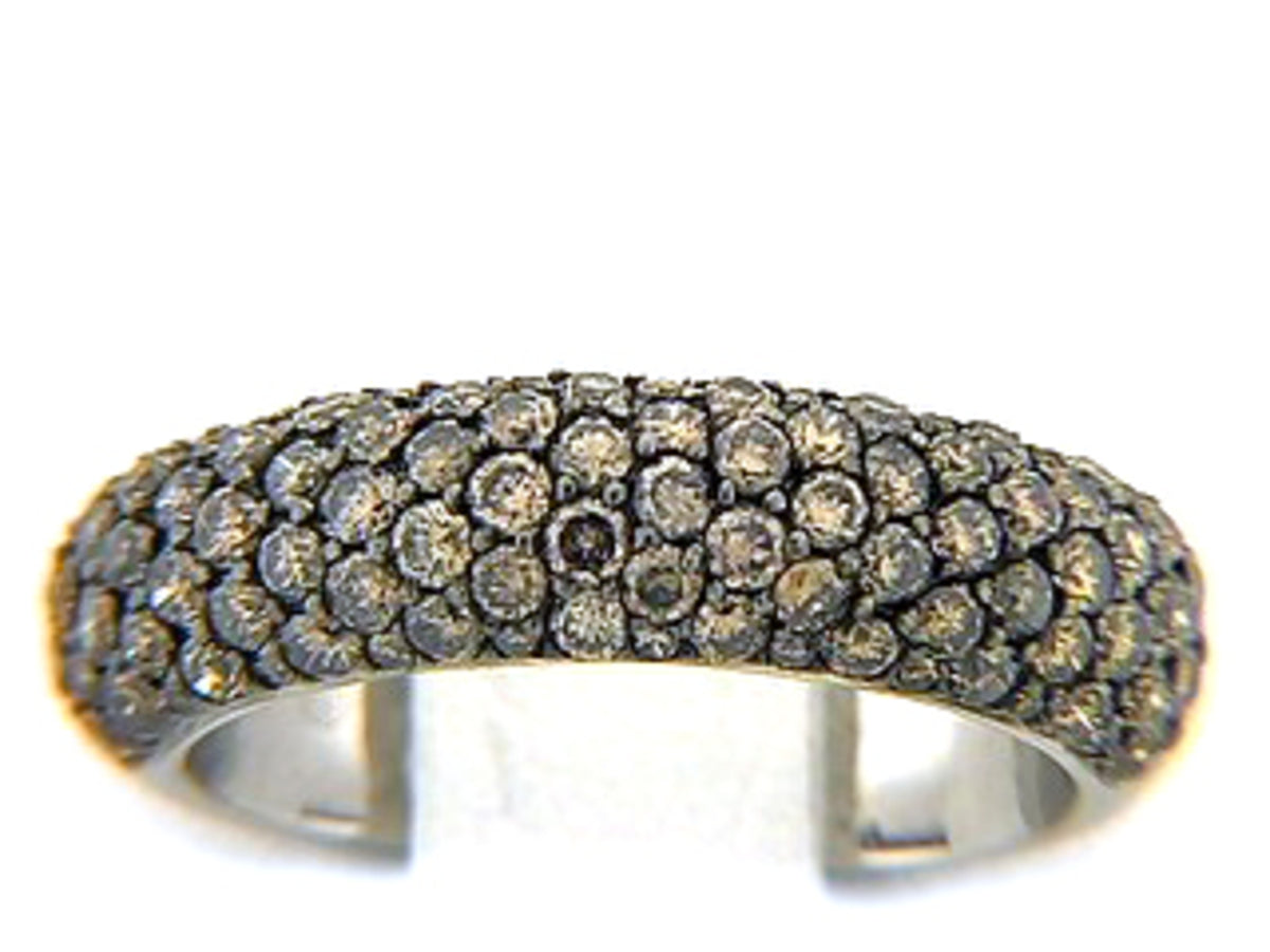 BROWN DIAMOND RING, 18KW (N), C=1.60