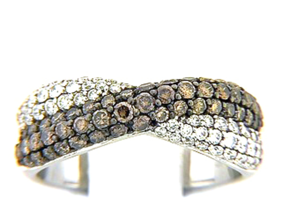 Brown White Diamond Ring