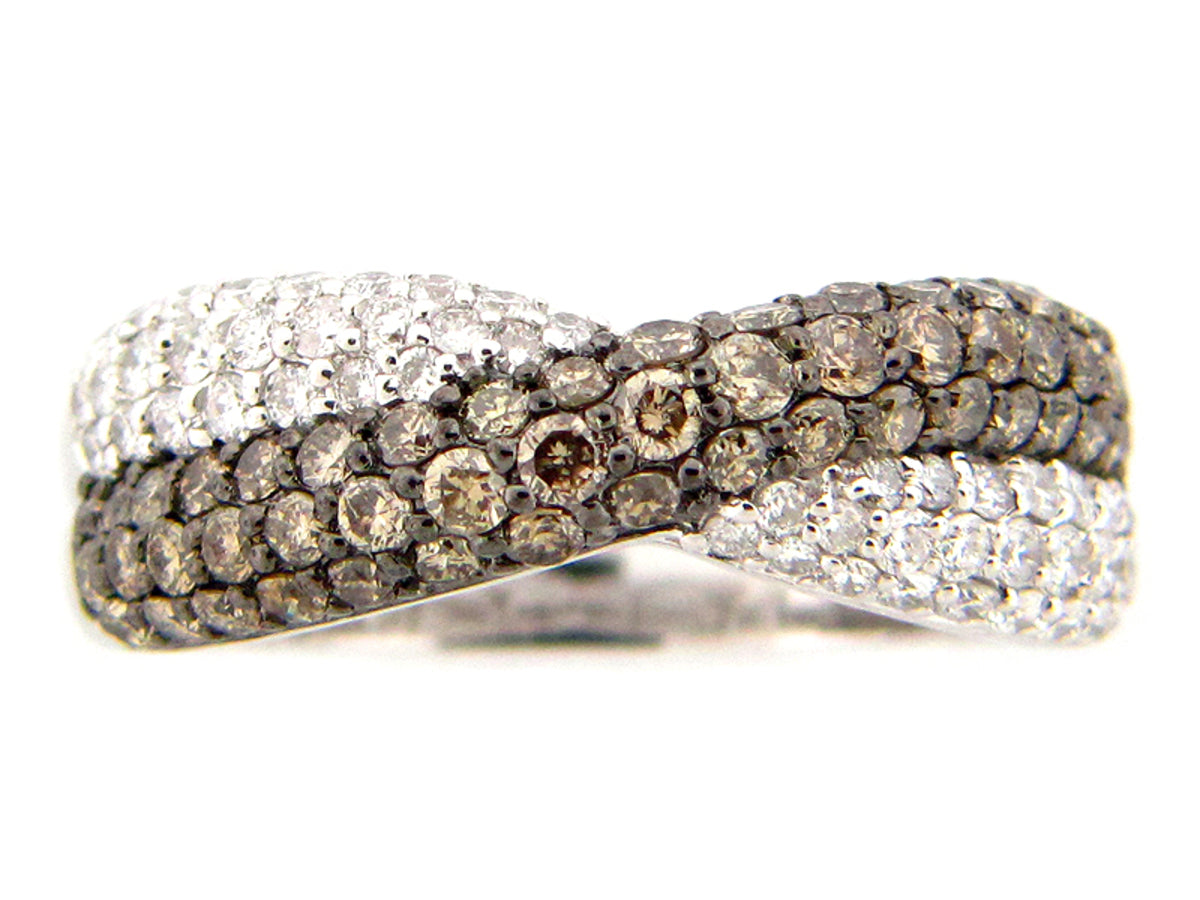BROWN & WHITE DIAMOND RING