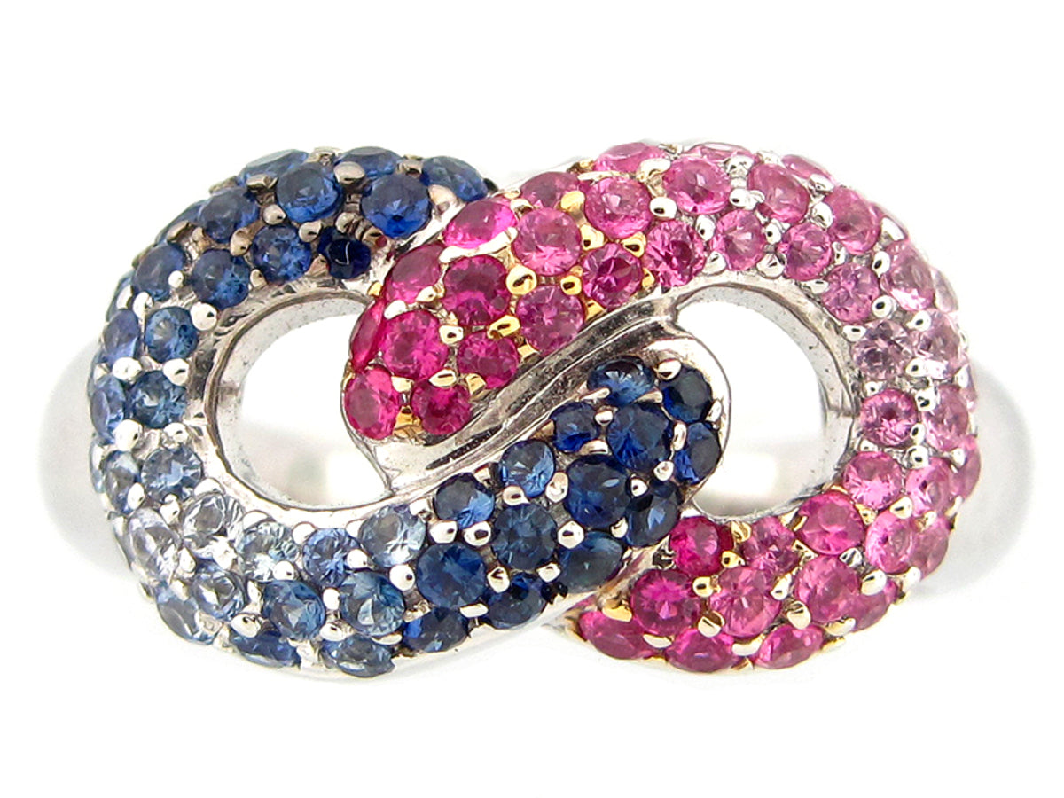 PINK & BLUE SAPPHIRE RING