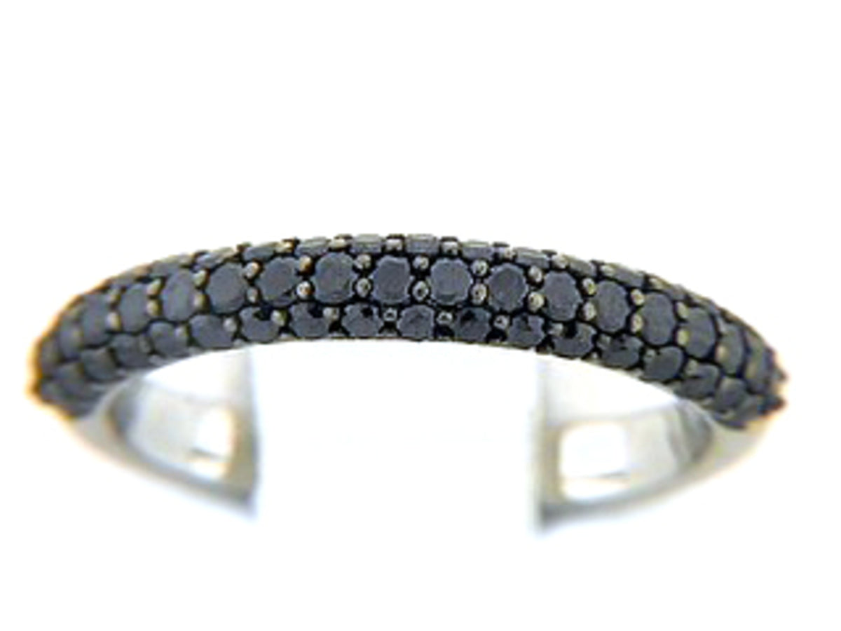 BLACK DIAMOND RING, 14KW (R/H)