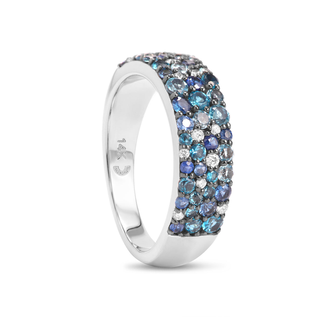 Blue Gemstone Mosaic Band