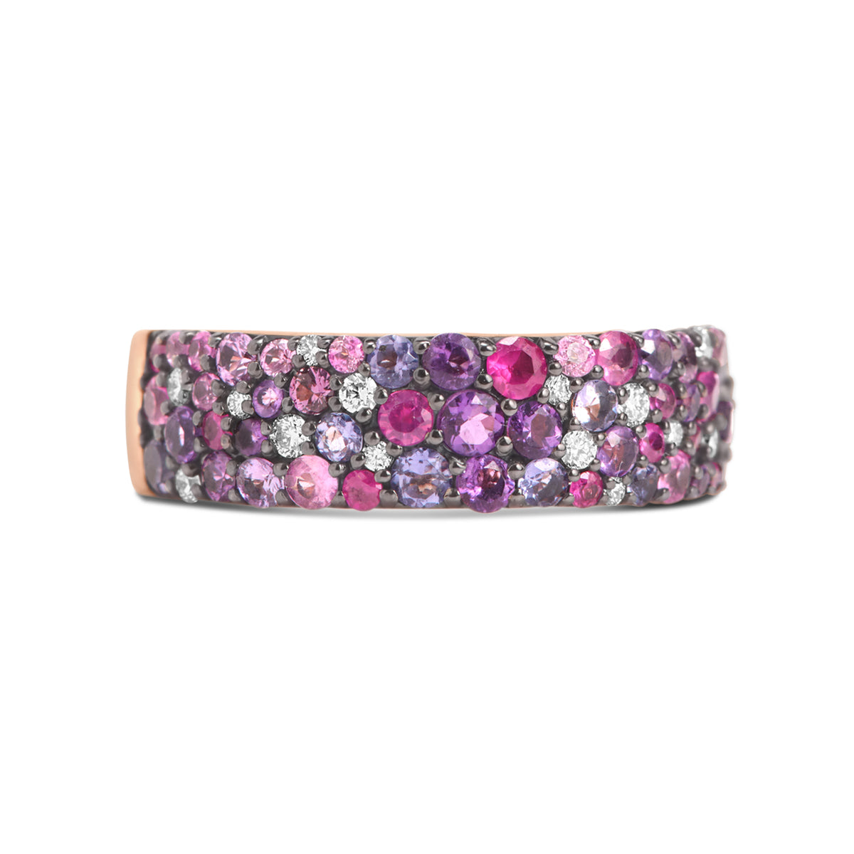 Pink Gemstone Mosaic Band