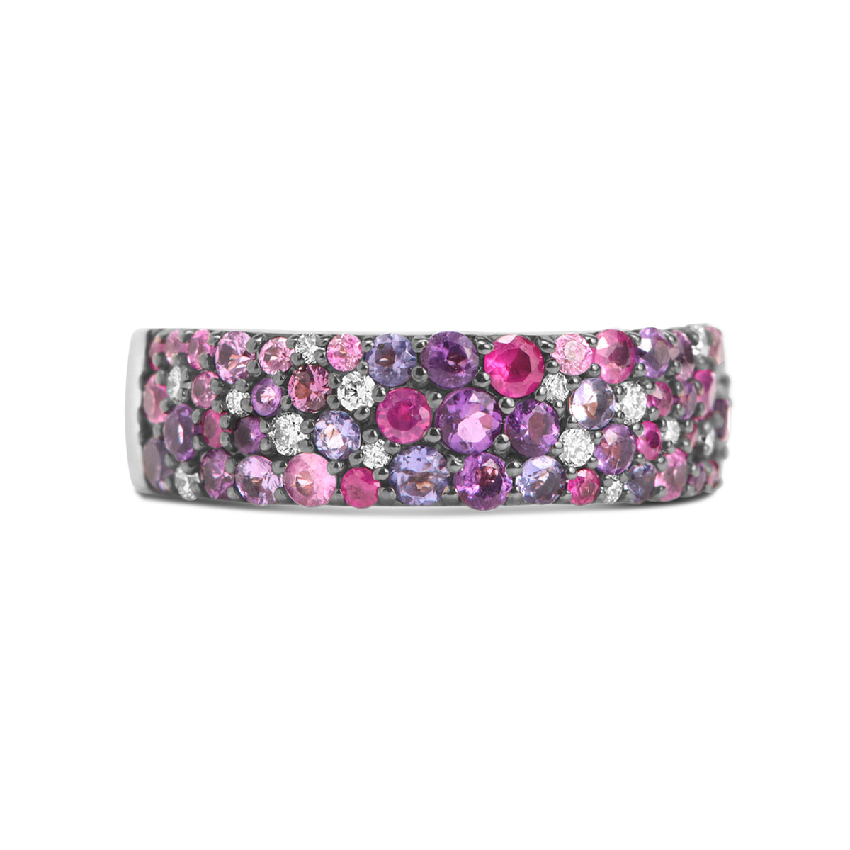 Pink Gemstone Mosaic Band