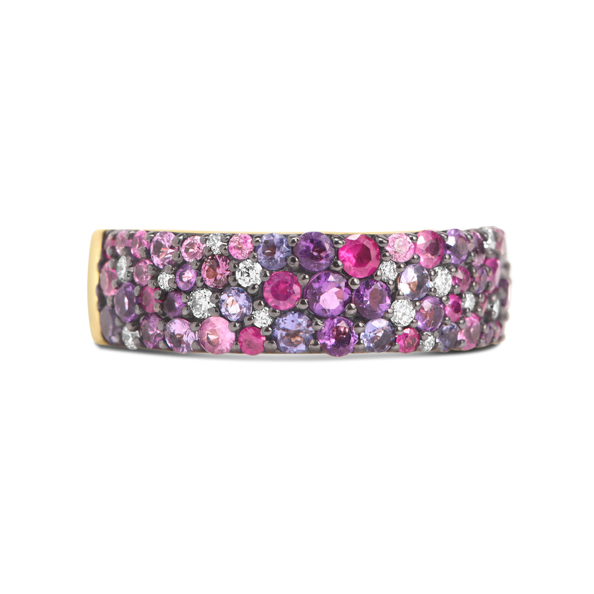 Pink Gemstone Mosaic Band