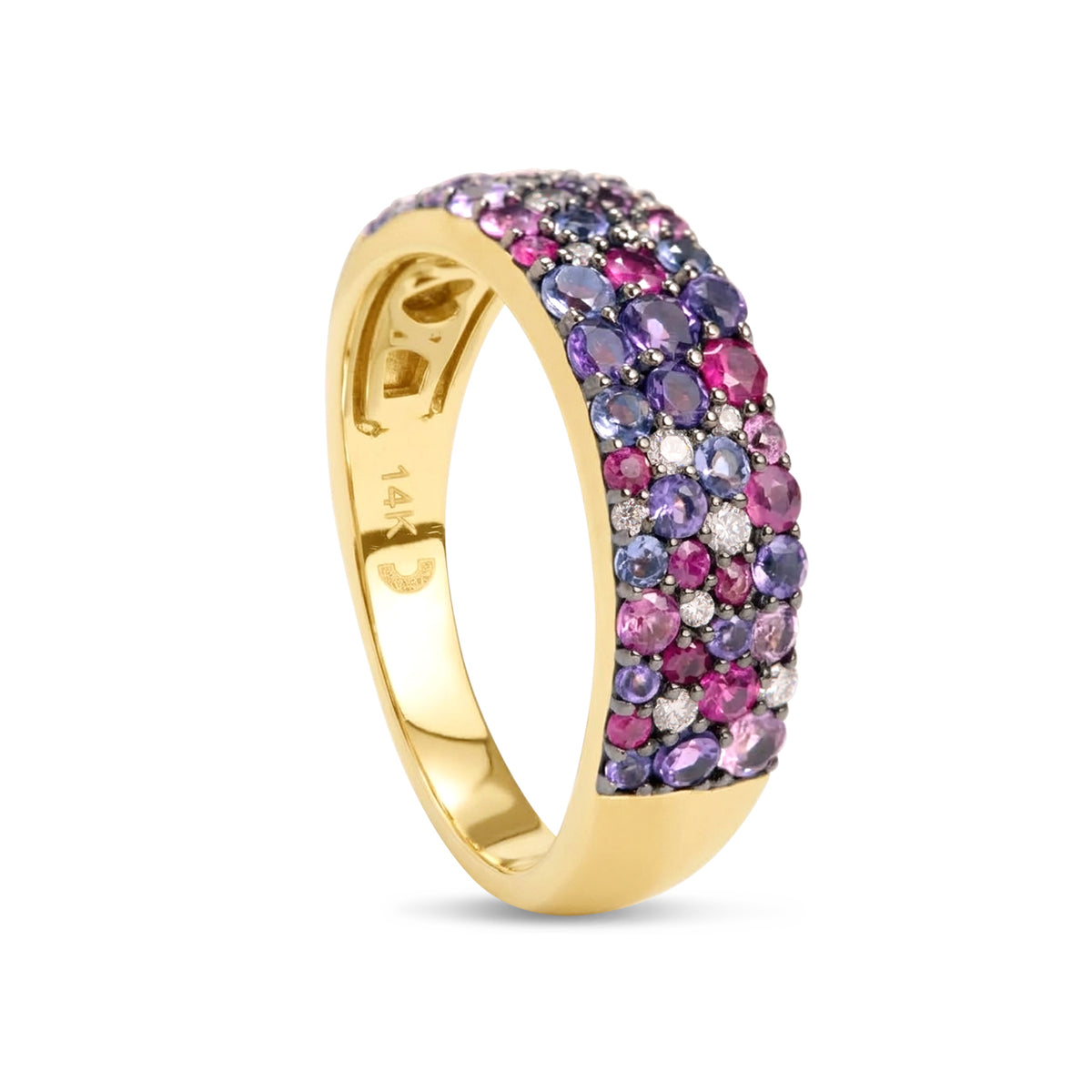 Pink Gemstone Mosaic Band