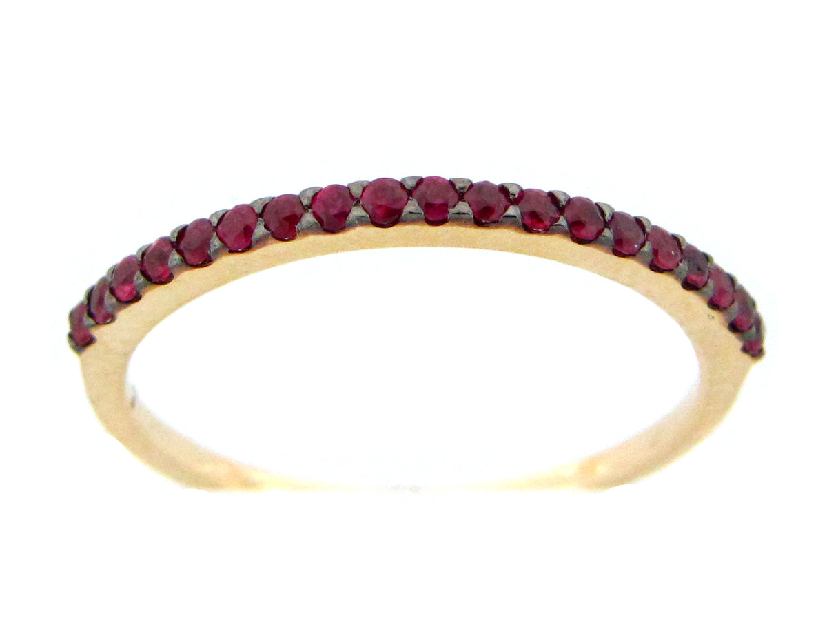 RUBY 1 ROW BAND RING