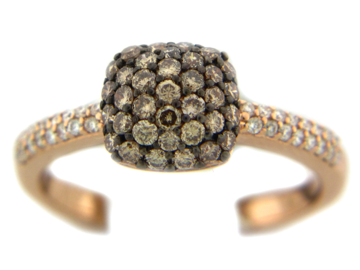 BROWN & WHITE DIAMOND RING