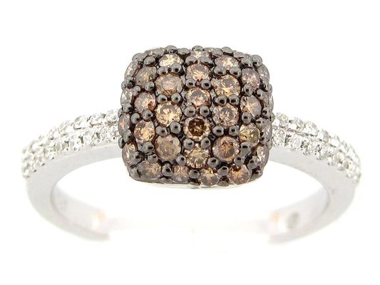 BROWN & WHITE DIAMOND RING