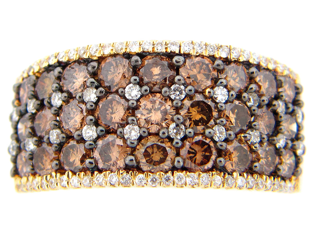 BROWN & WHITE DIAMOND RING
