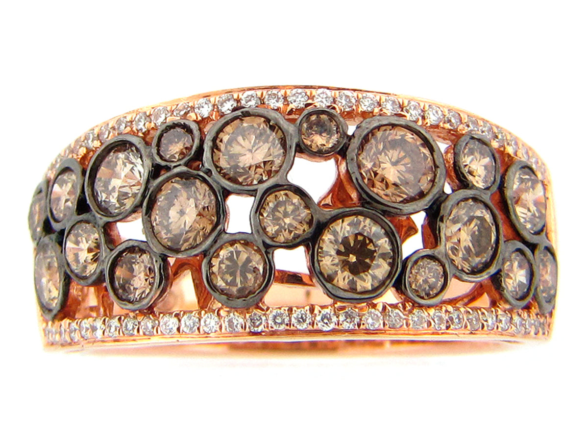 BROWN & WHITE DIAMOND RING