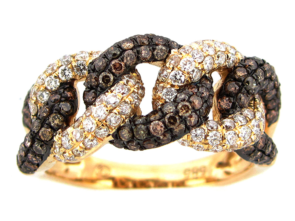 BROWN & WHITE DIAMOND RING