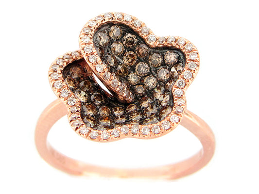 BROWN & WHITE DIAMOND RING
