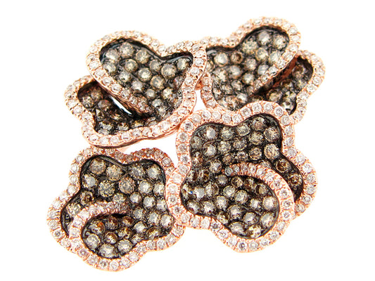 BROWN & WHITE DIAMOND RING