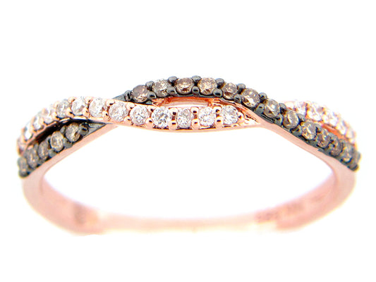 BROWN & WHITE DIAMOND RING