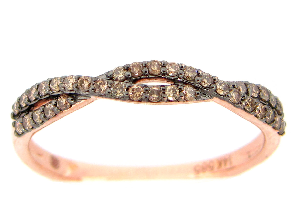 BROWN DIAMOND RING, 14KR (N)