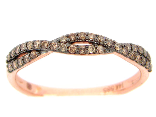 BROWN DIAMOND RING, 14KR (N)