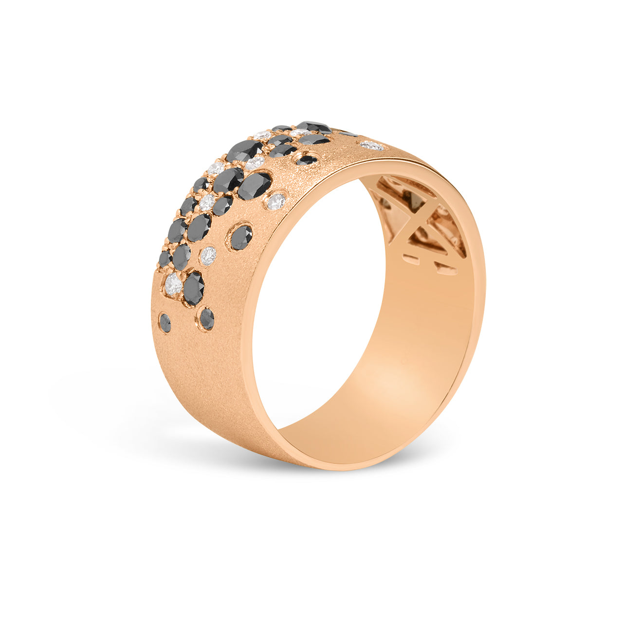 Black & White Diamond Confetti Signature Cigar Band