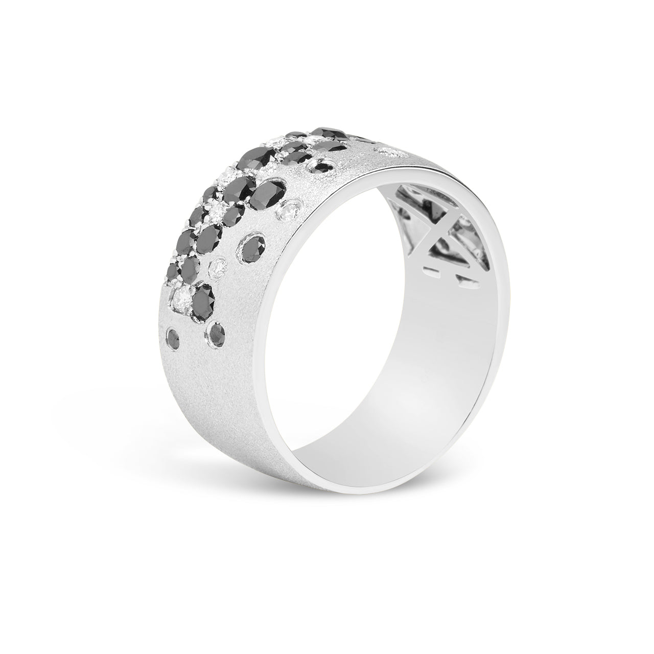 Black & White Diamond Confetti Signature Cigar Band