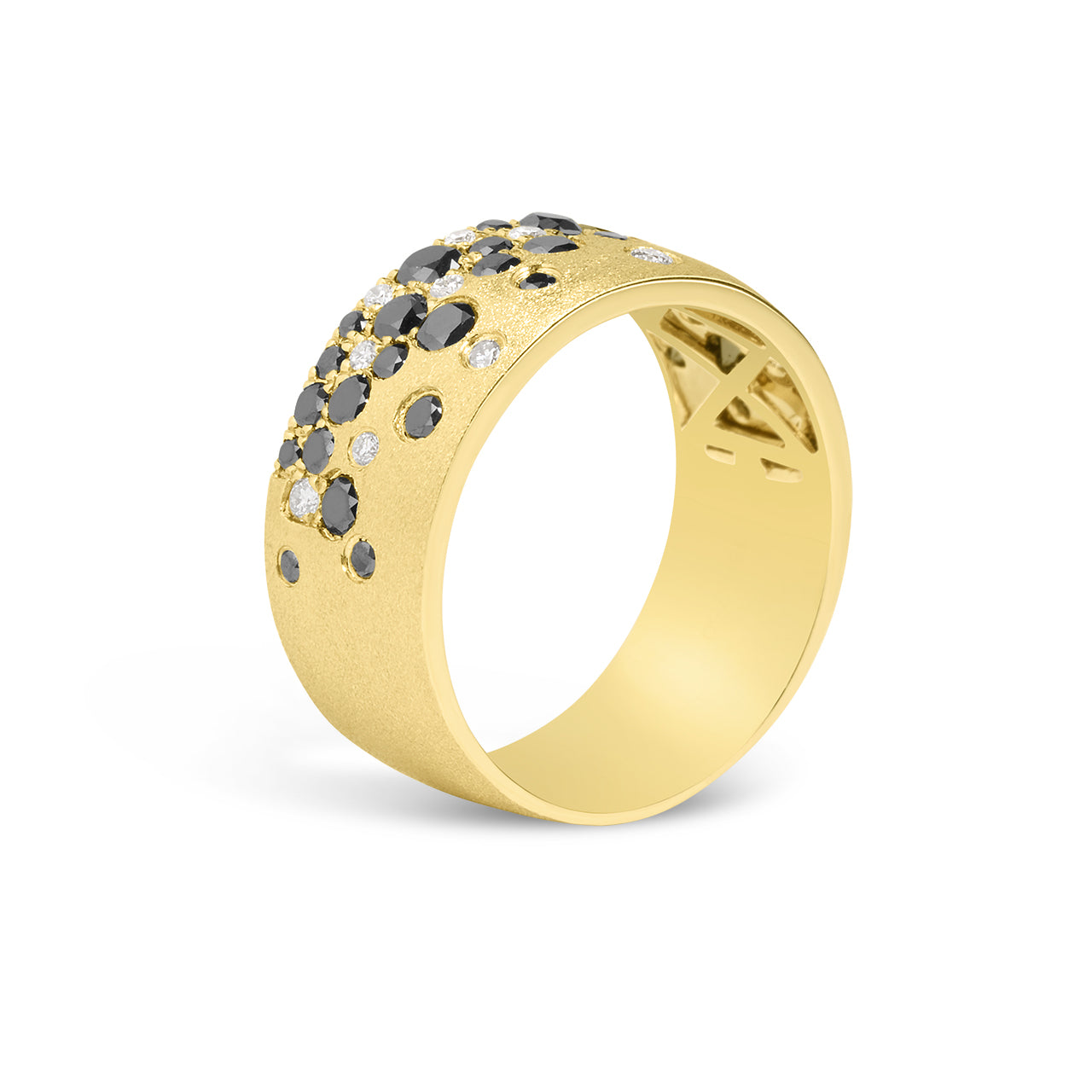 Black & White Diamond Confetti Signature Cigar Band