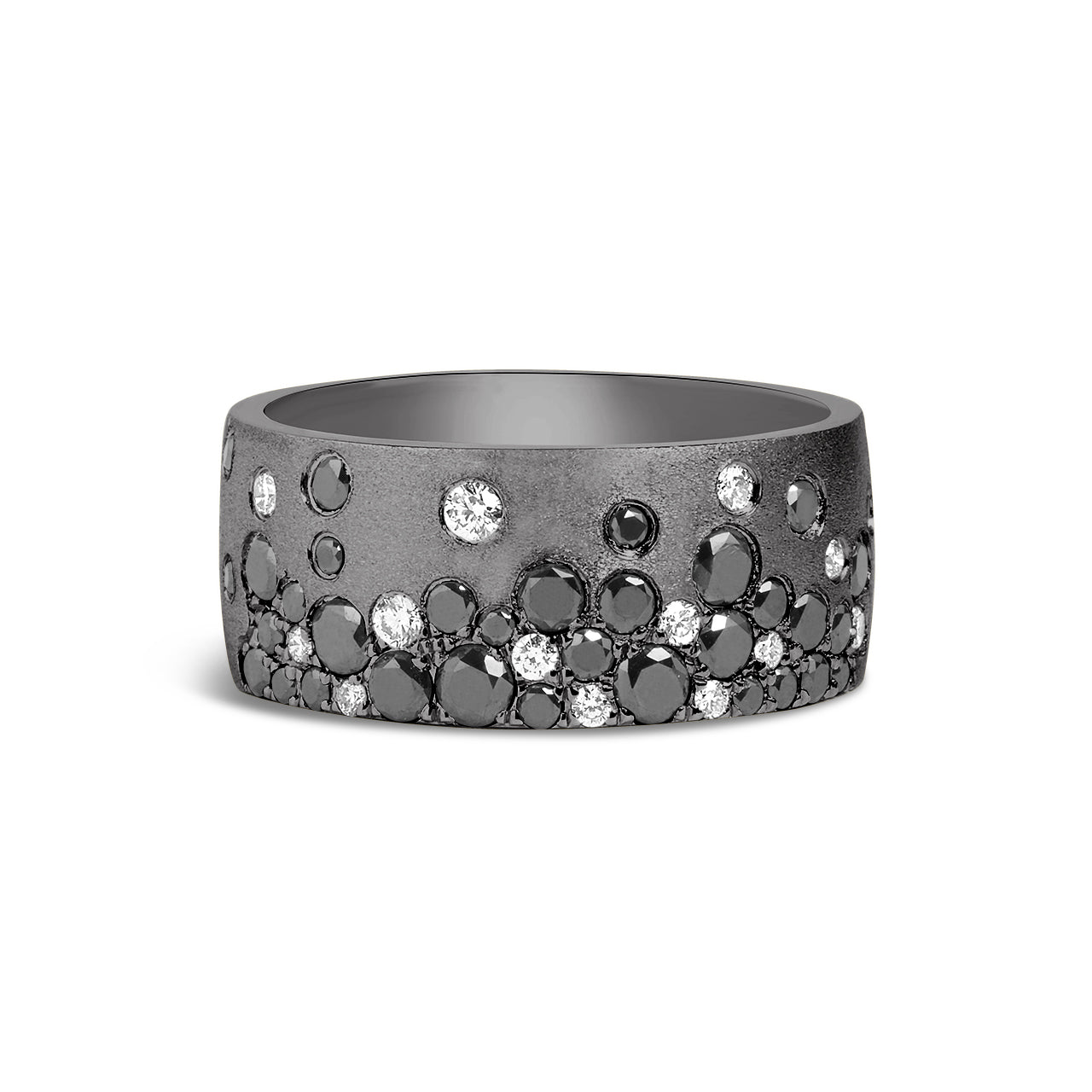 Black & White Diamond Confetti Signature Cigar Band