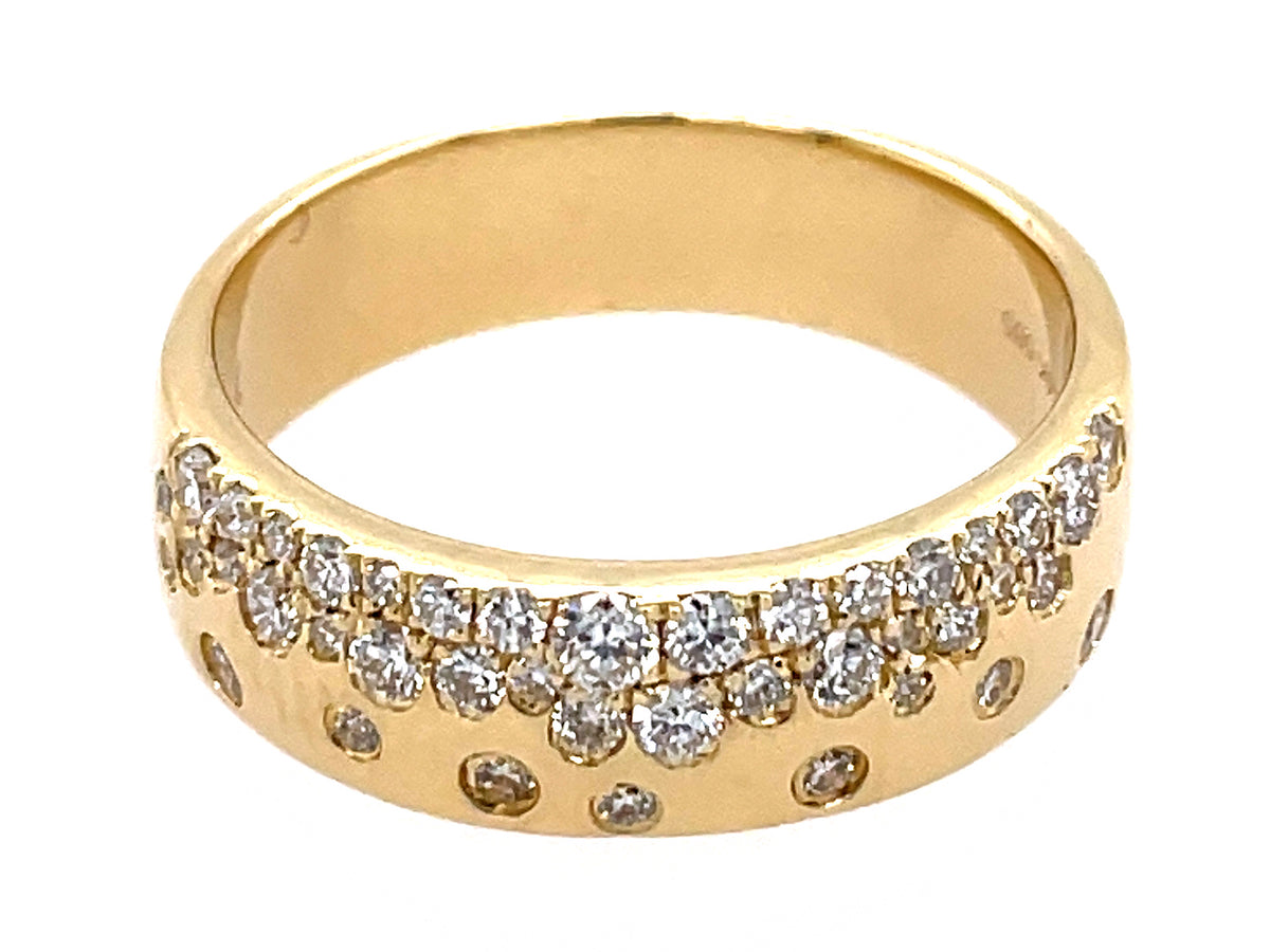 DIAMOND FLUSH SET RING, 5.75MM, 14KY (N)