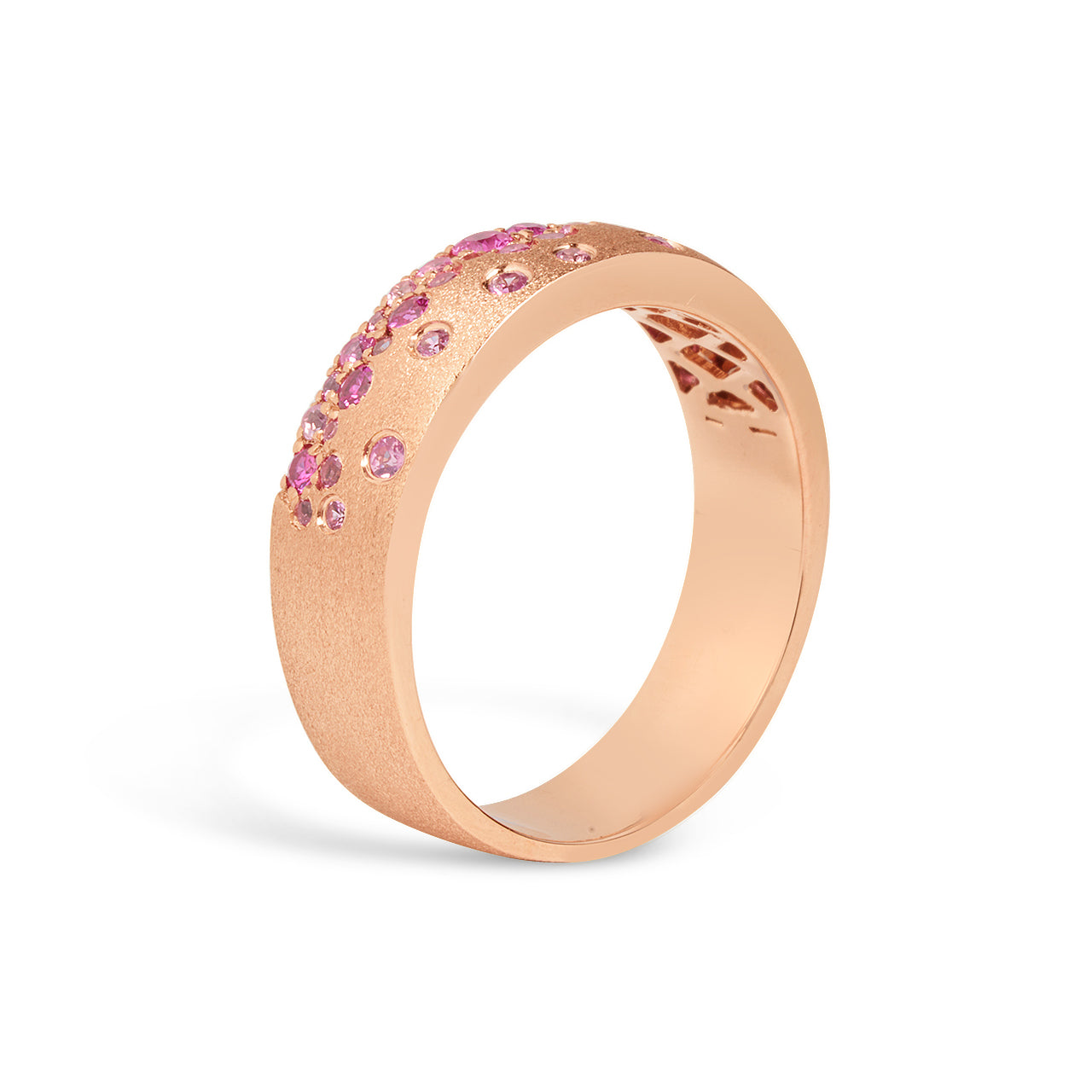 Pink Sapphire & Ruby Confetti 5.7mm Cigar Band