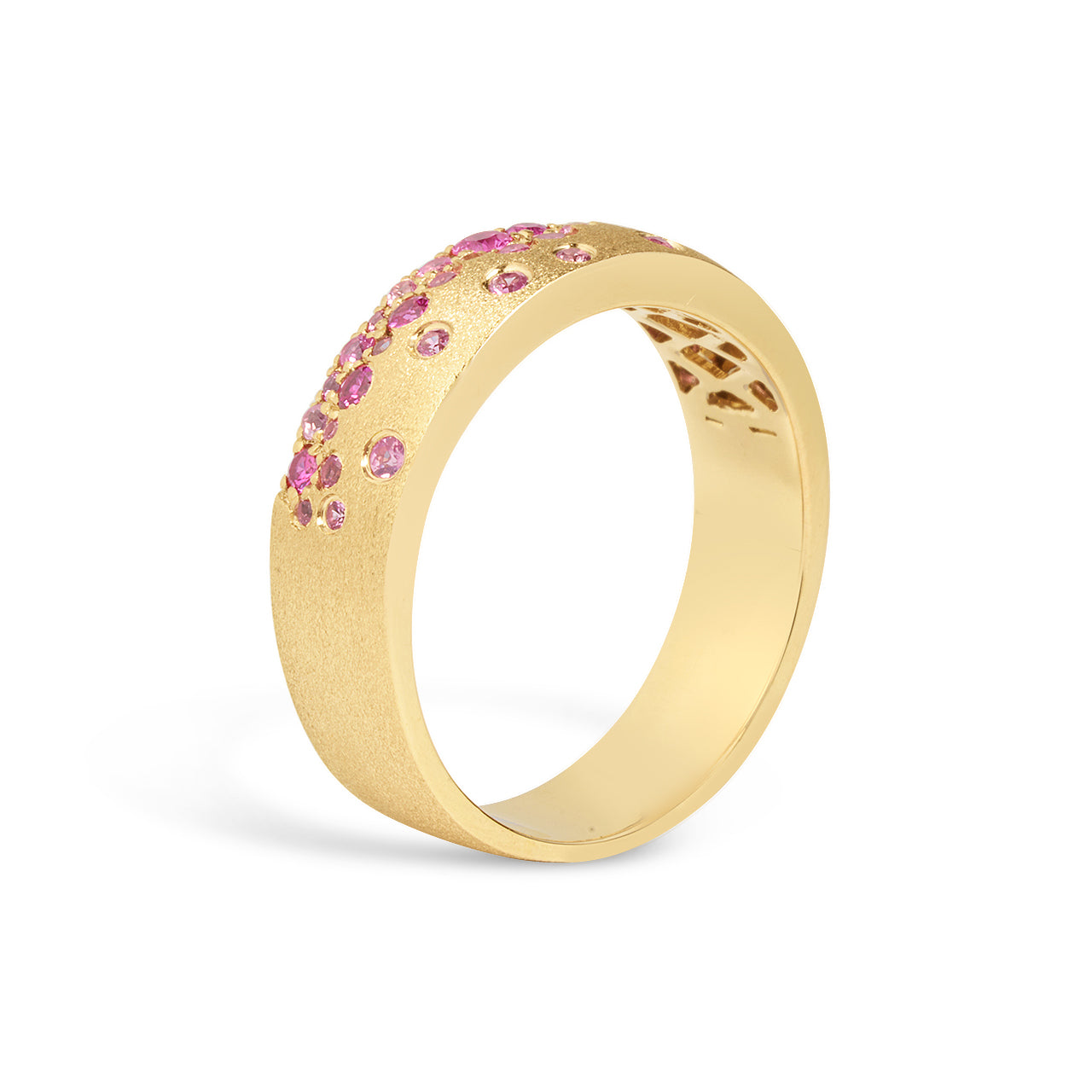 Pink Sapphire & Ruby Confetti 5.7mm Cigar Band