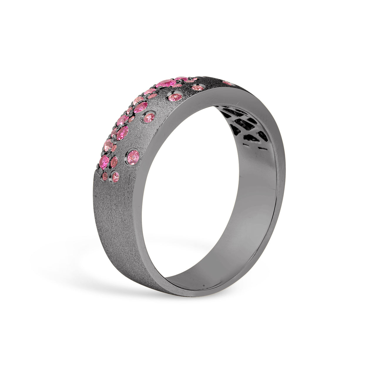 Pink Sapphire & Ruby Confetti 5.7mm Cigar Band