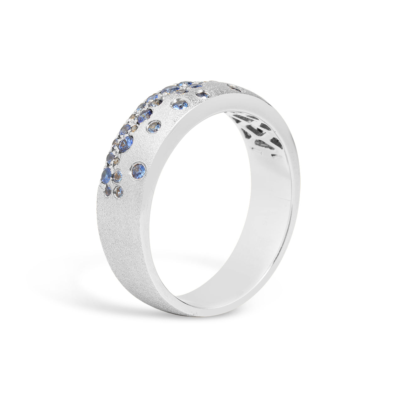 Sapphire Confetti 5.7mm Cigar Band