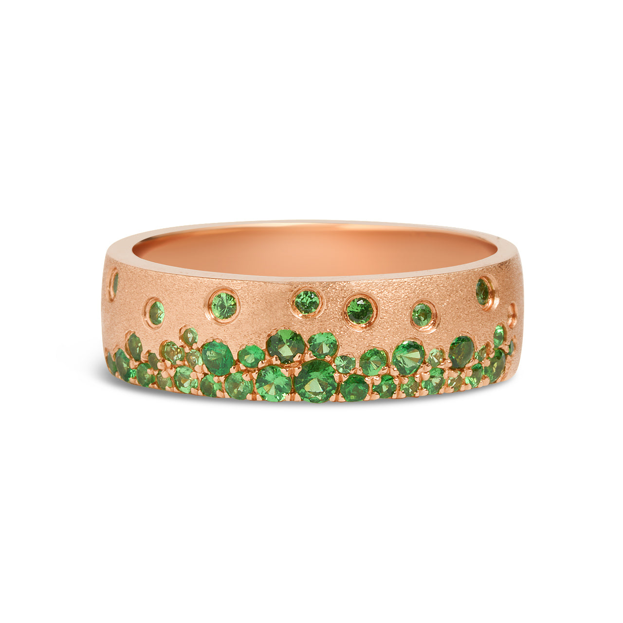 Tsavorite Confetti 5.7mm cigar Band