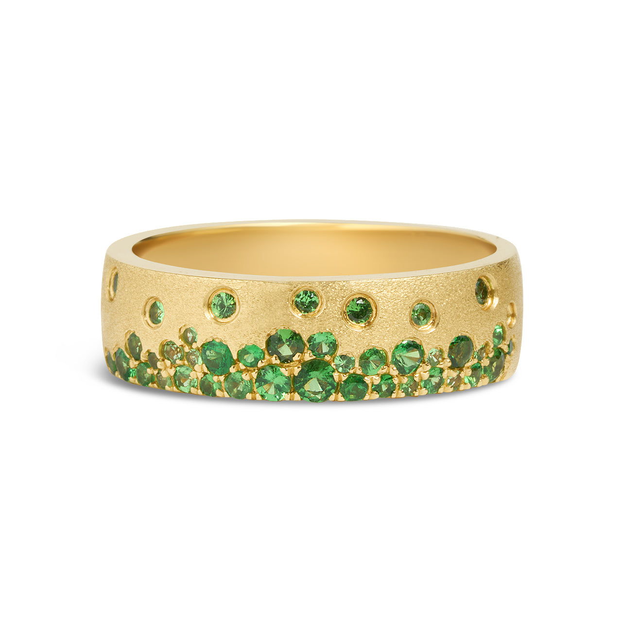 Tsavorite Confetti 5.7mm cigar Band