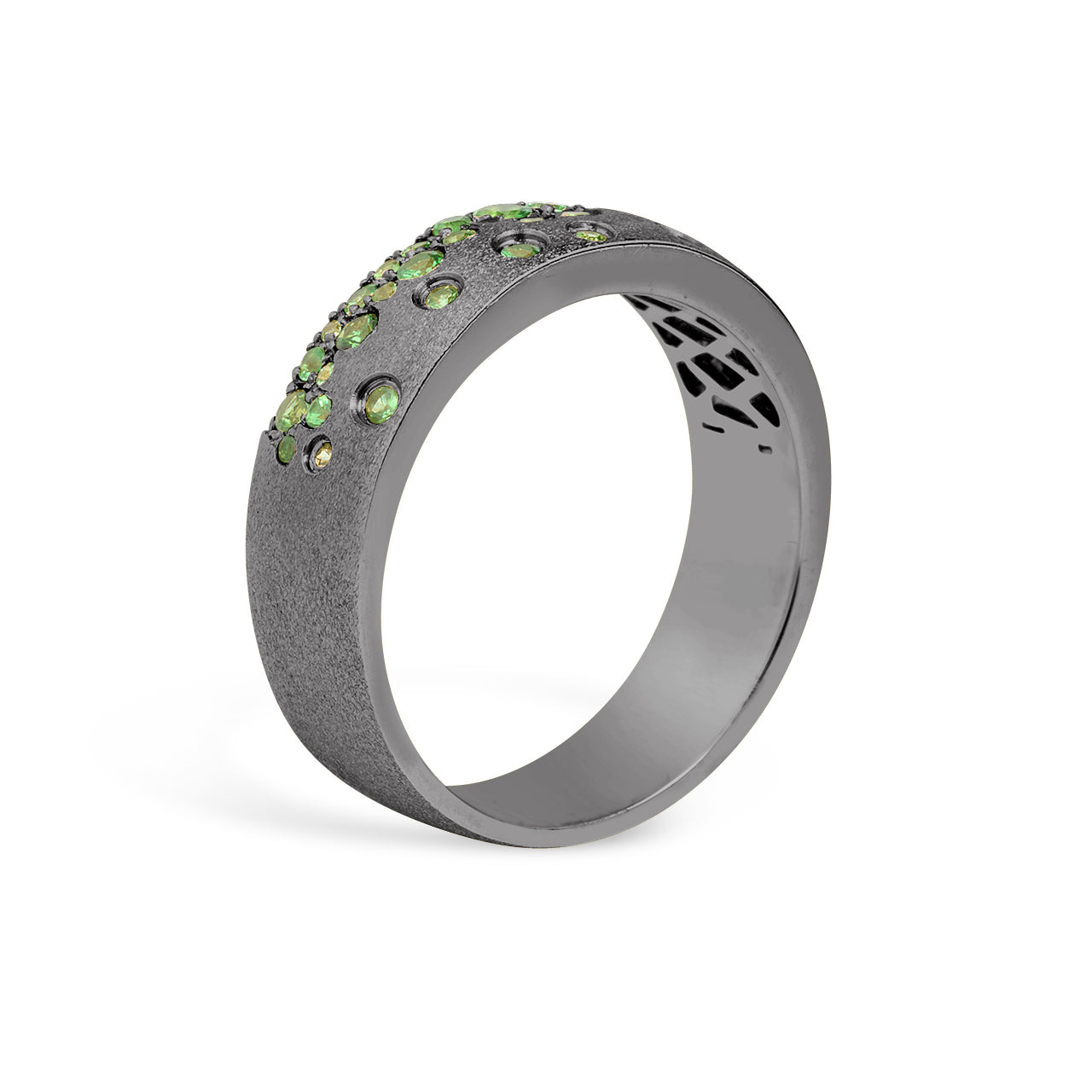 Tsavorite Confetti 5.7mm cigar Band