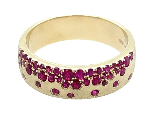 Ruby Flush Set Ring